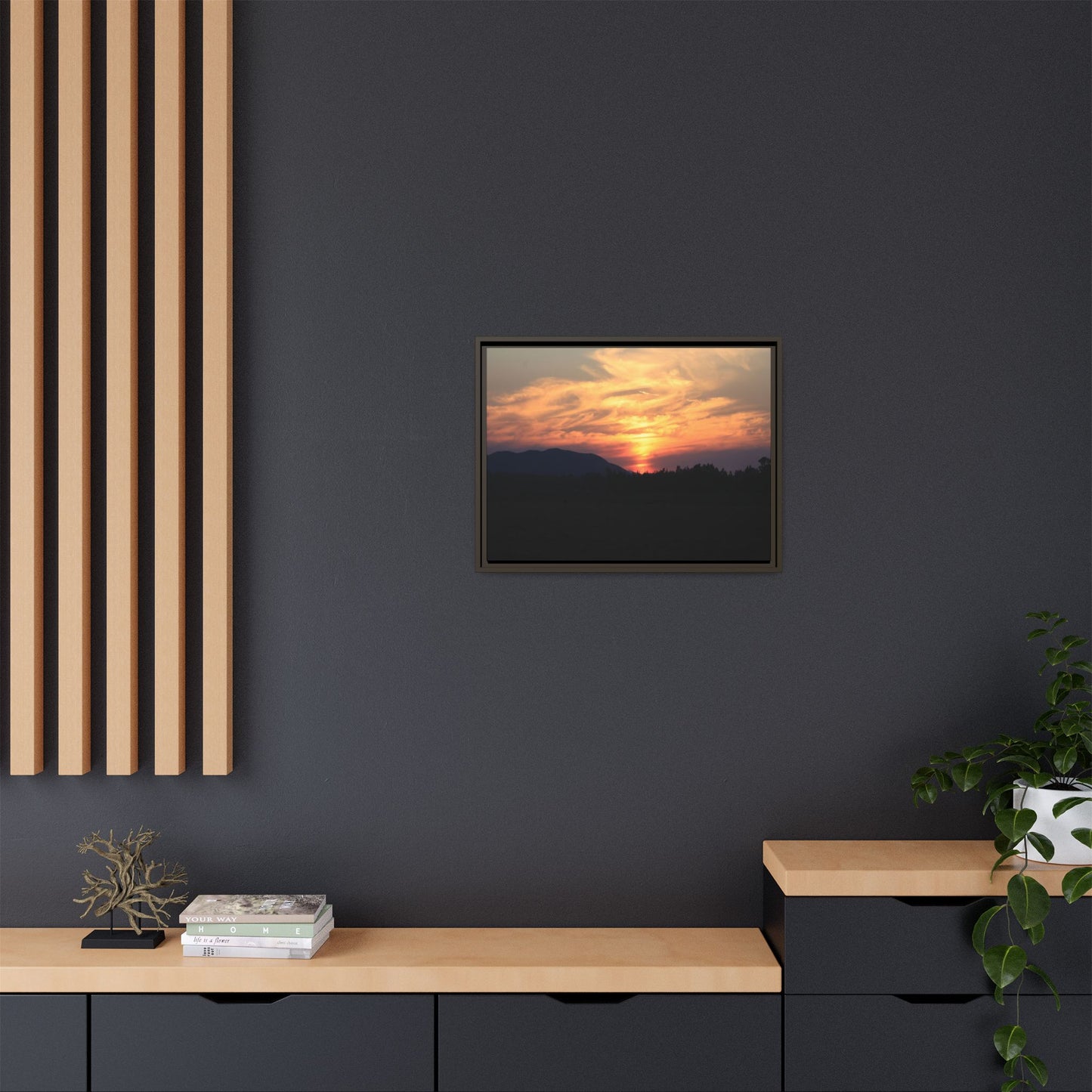 Gilded Horizon - Unique Stretched Canvas Wall Art - Art By Earth