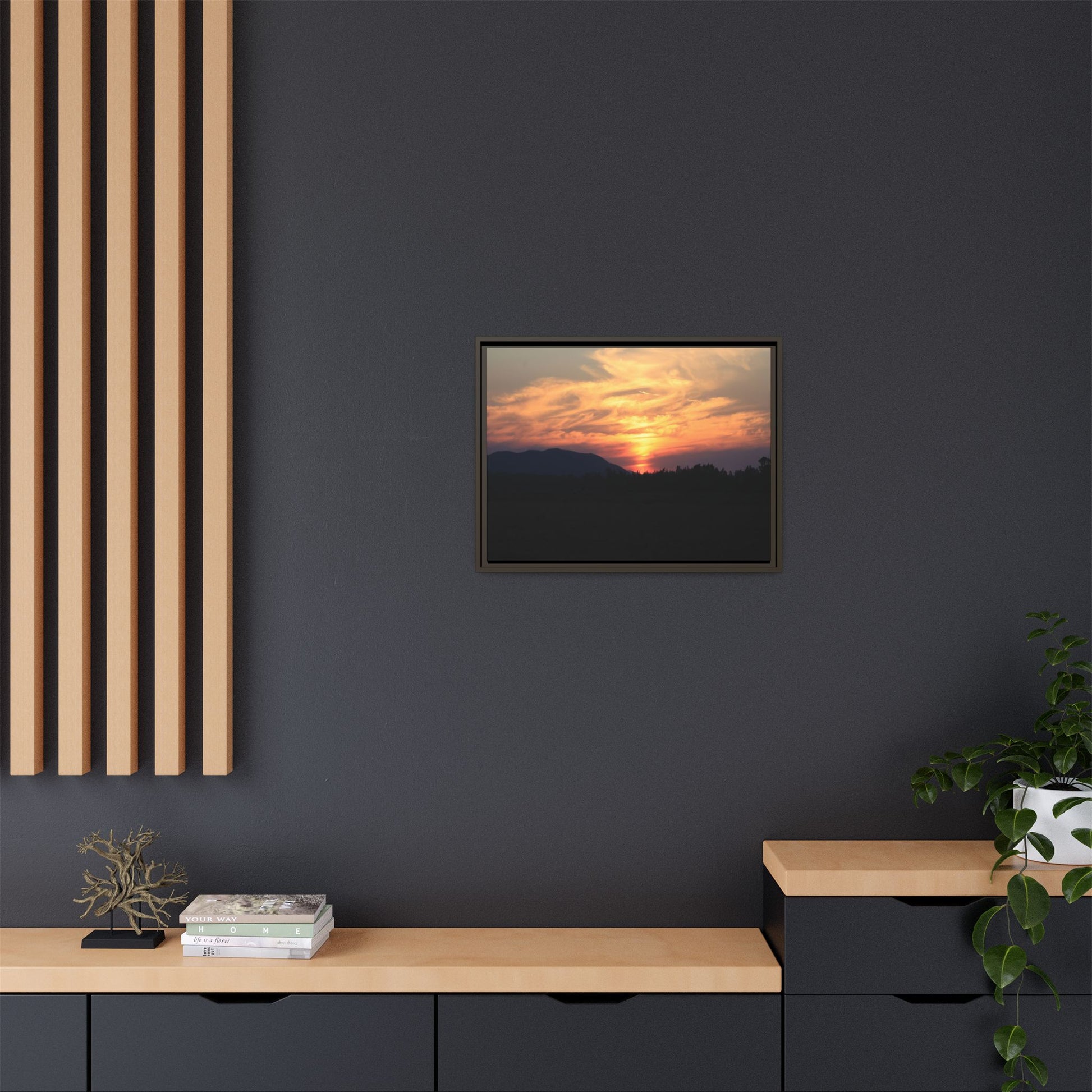 Gilded Horizon - Unique Stretched Canvas Wall Art - Art By Earth