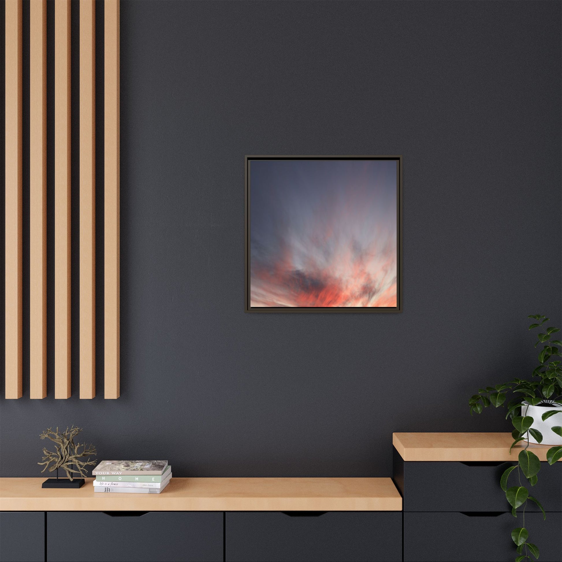 Celestial Blaze - Unique Stretched Canvas Wall Art - Art By Earth