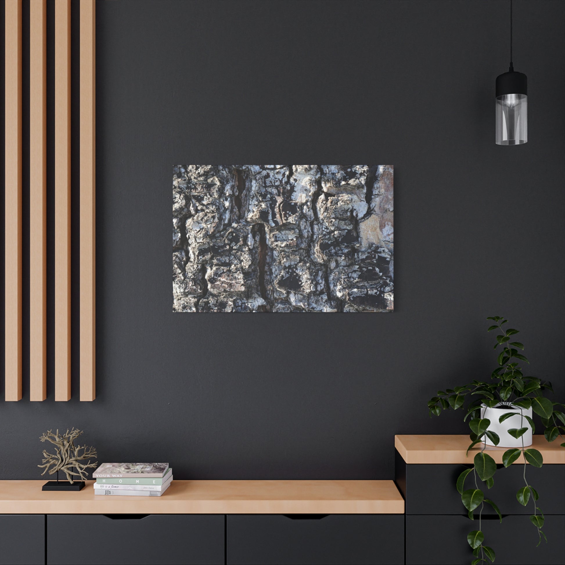 Textured Whispers of the Ancient Tree - Unique Frameless Canvas Wall Art - Art By Earth