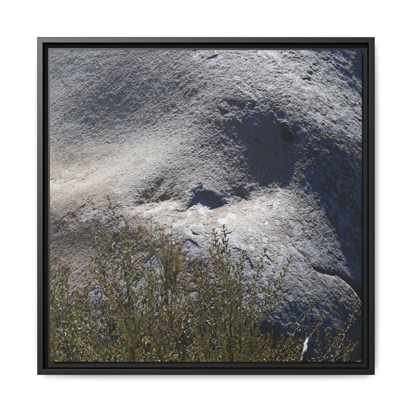 Weathered Boulder with Character - Unique Stretched Canvas Wall Art