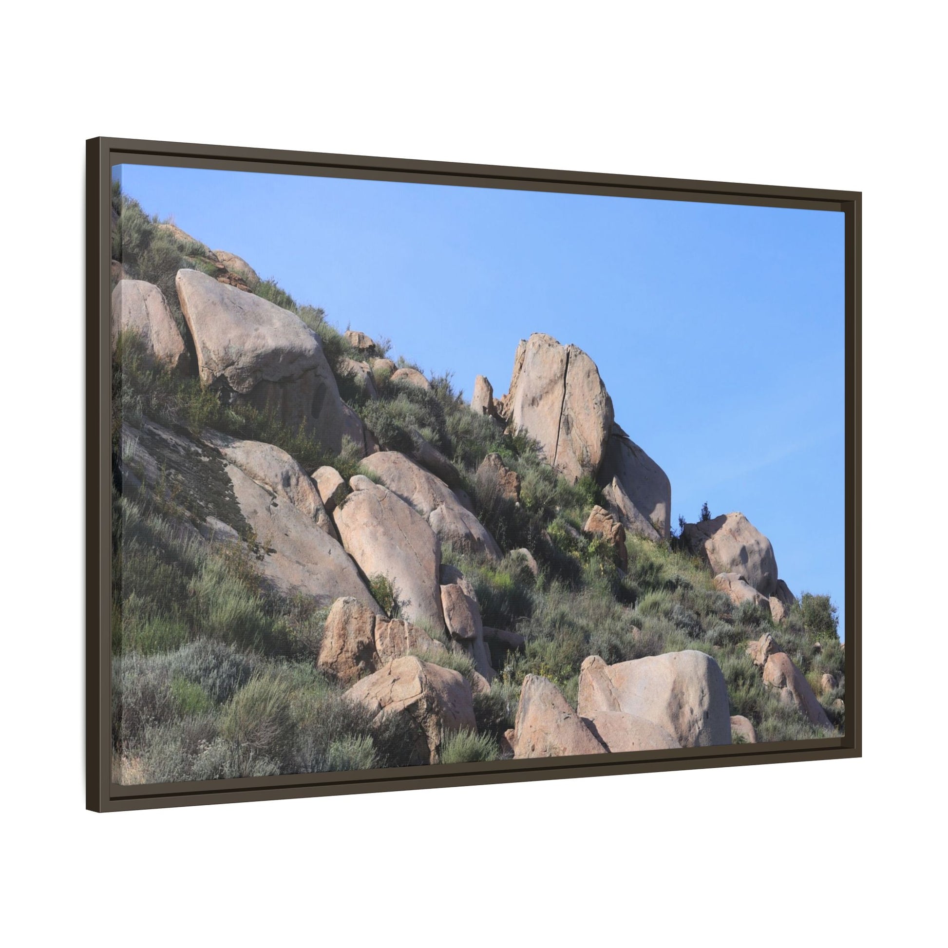 Ancient Boulders in Arid Landscape - Unique Stretched Canvas Wall Art - Art By Earth