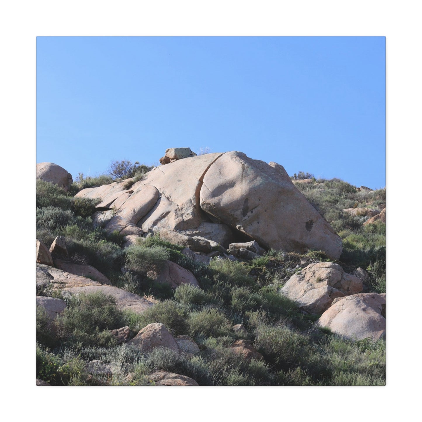 Ancient Rocks in Desert Landscape - Unique Frameless Canvas Wall Art - Art By Earth