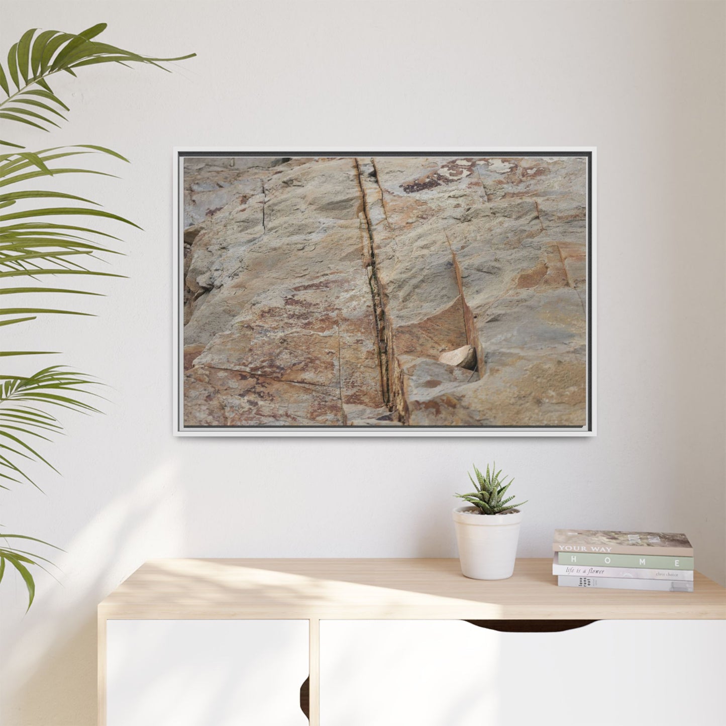 Sedimentary Symphony - Unique Stretched Canvas Wall Art - Art By Earth
