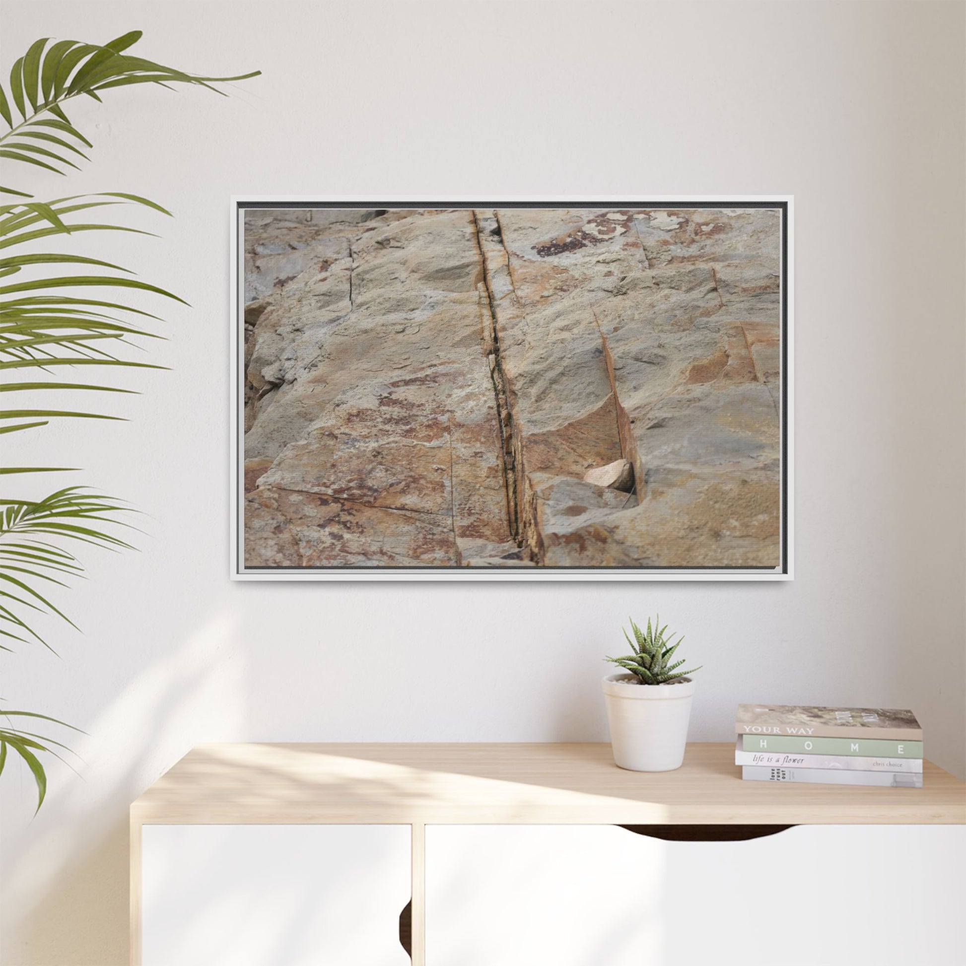 Sedimentary Symphony - Unique Stretched Canvas Wall Art - Art By Earth