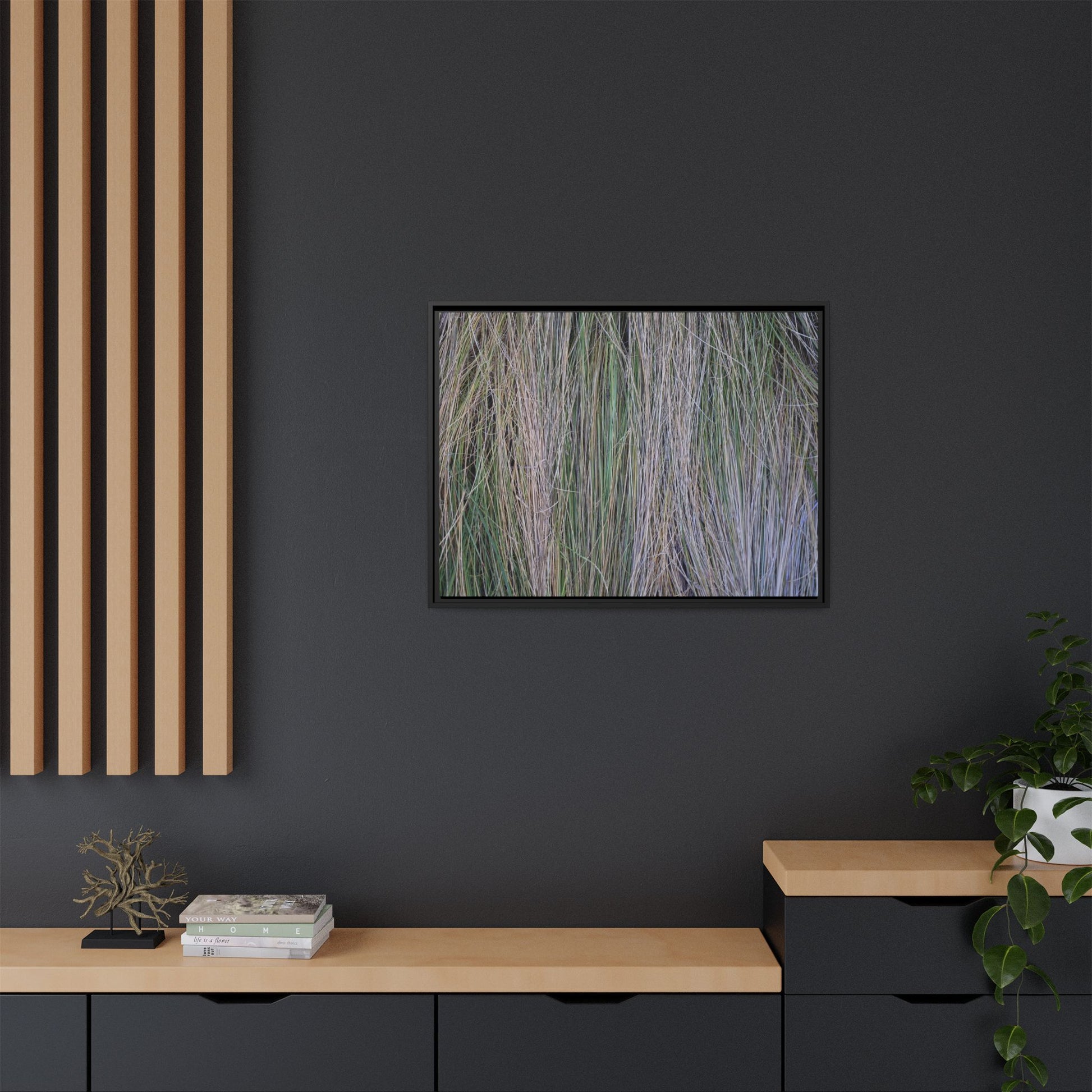 Whispers of Silver Grass - Unique Stretched Canvas Wall Art - Art By Earth