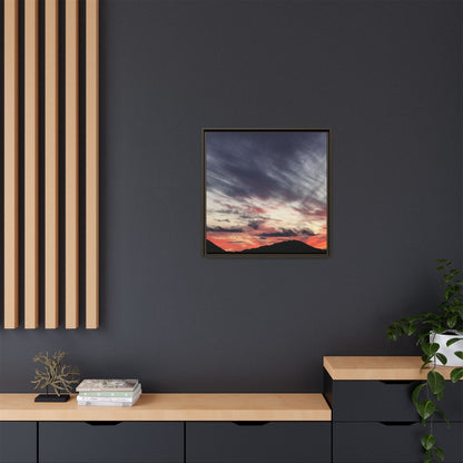 Fiery Sky at Dusk - Unique Stretched Canvas Wall Art - Art By Earth
