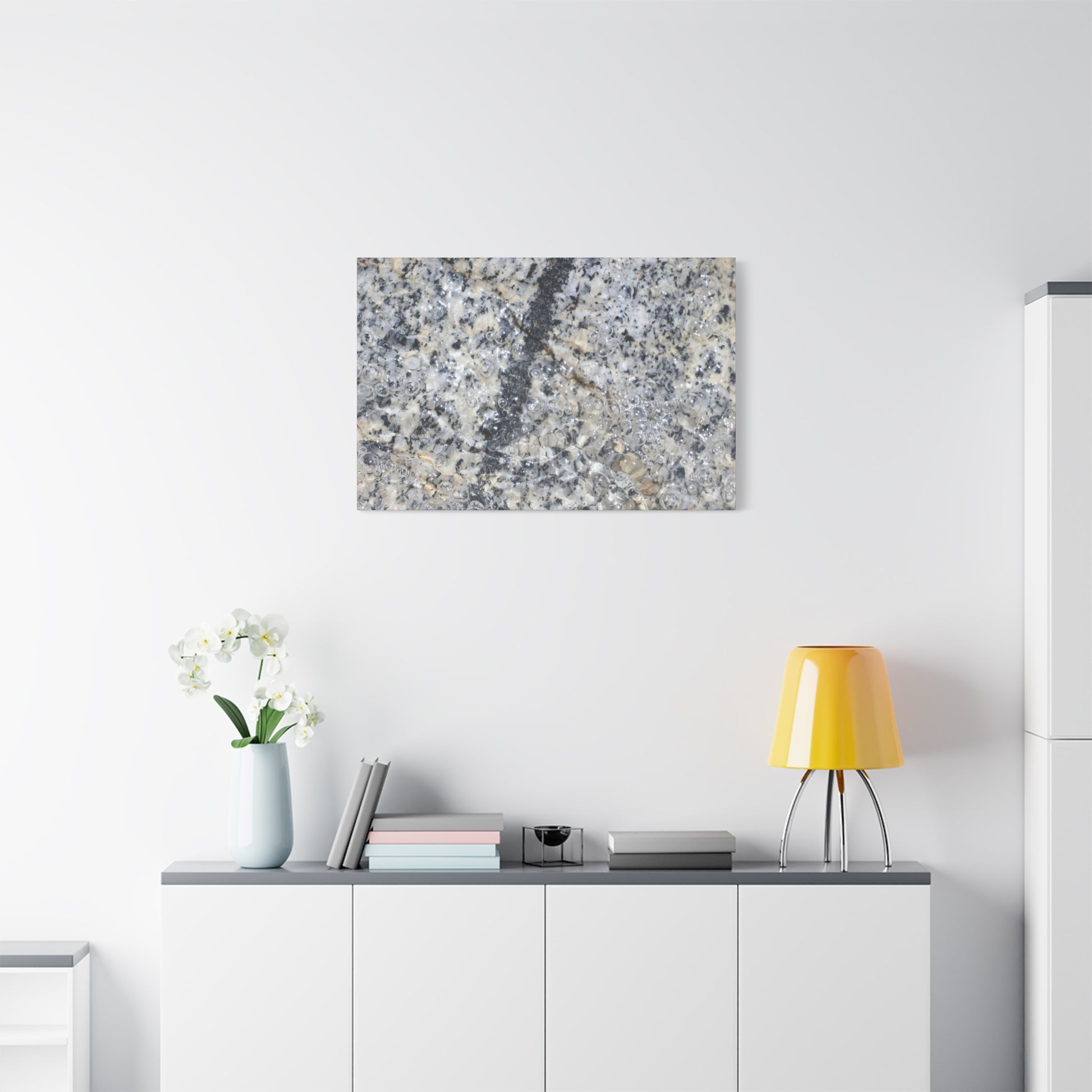 Crystalline Bubbles - Unique Frameless Canvas Wall Art - Art By Earth
