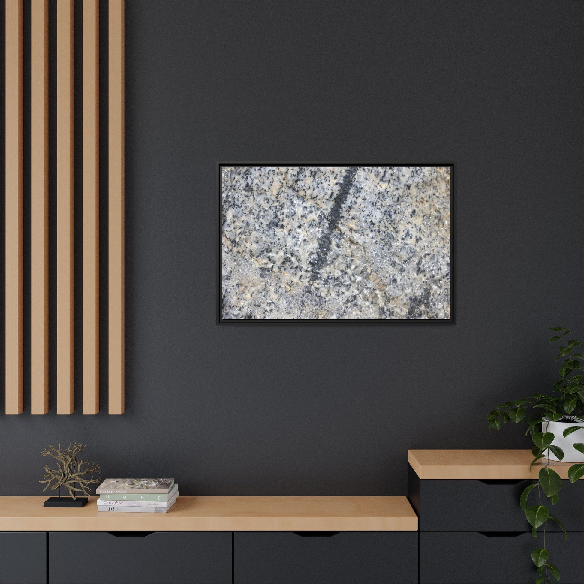 Granite Bubbles - Unique Stretched Canvas Wall Art - Art By Earth