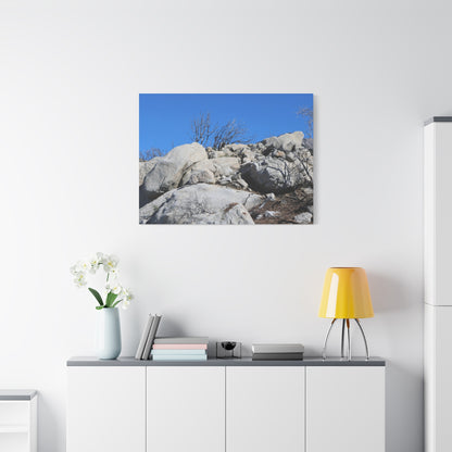 Desert Rocks Under Blue Sky - Unique Frameless Canvas Wall Art - Art By Earth