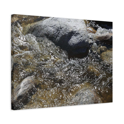Rocky Stream - Unique Frameless Canvas Wall Art - Art By Earth