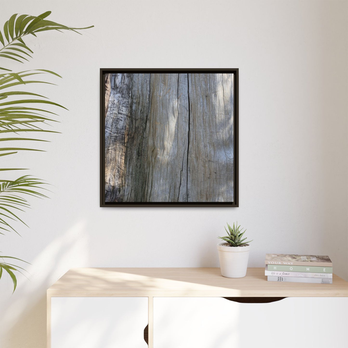 Cracked Timber Texture - Unique Stretched Canvas Wall Art