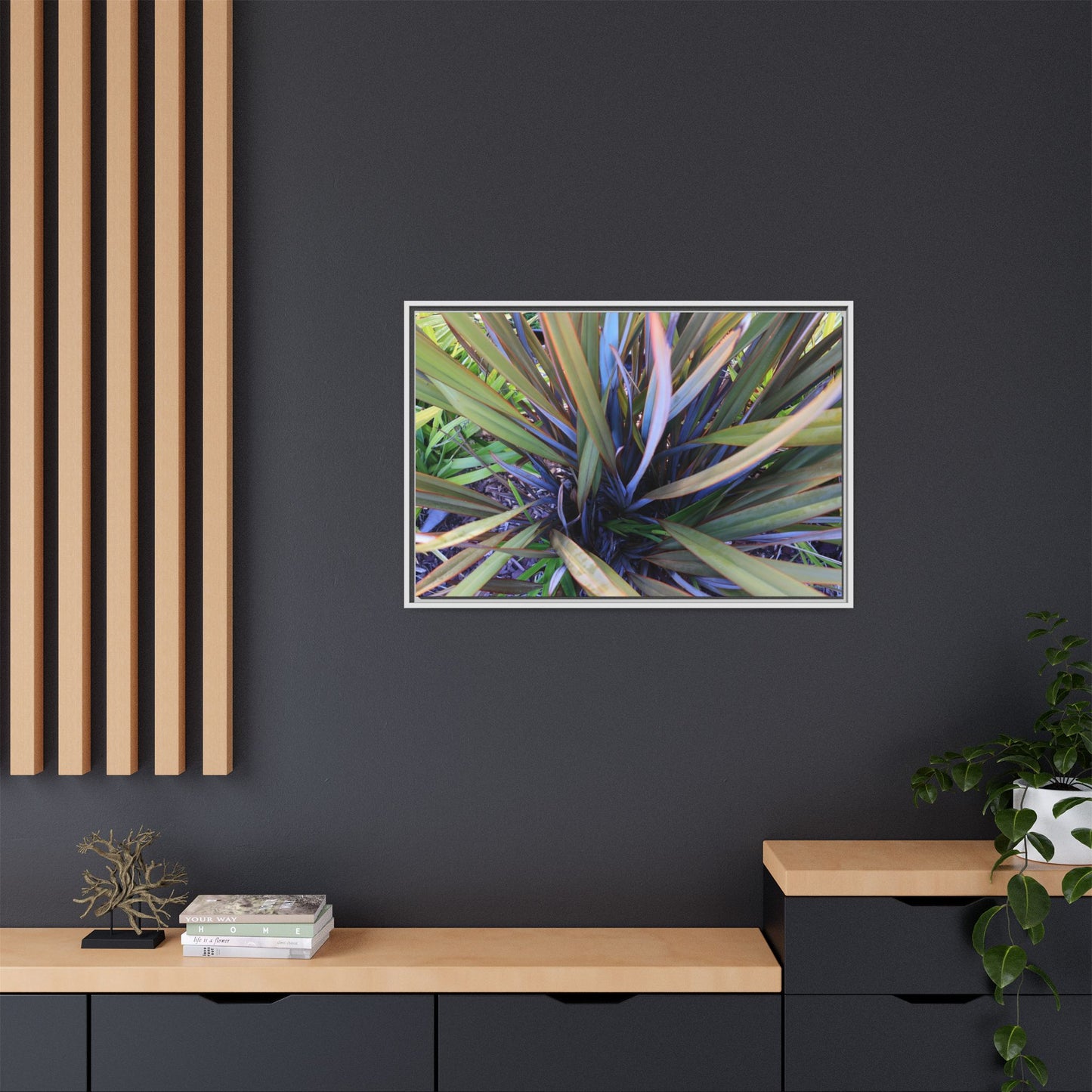Radiant Leaves - Unique Stretched Canvas Wall Art - Art By Earth