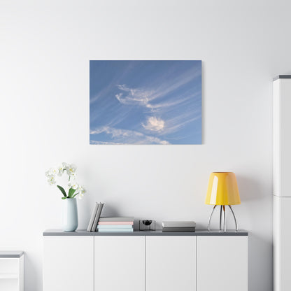 Wispy Whispers of Azure - Unique Frameless Canvas Wall Art - Art By Earth