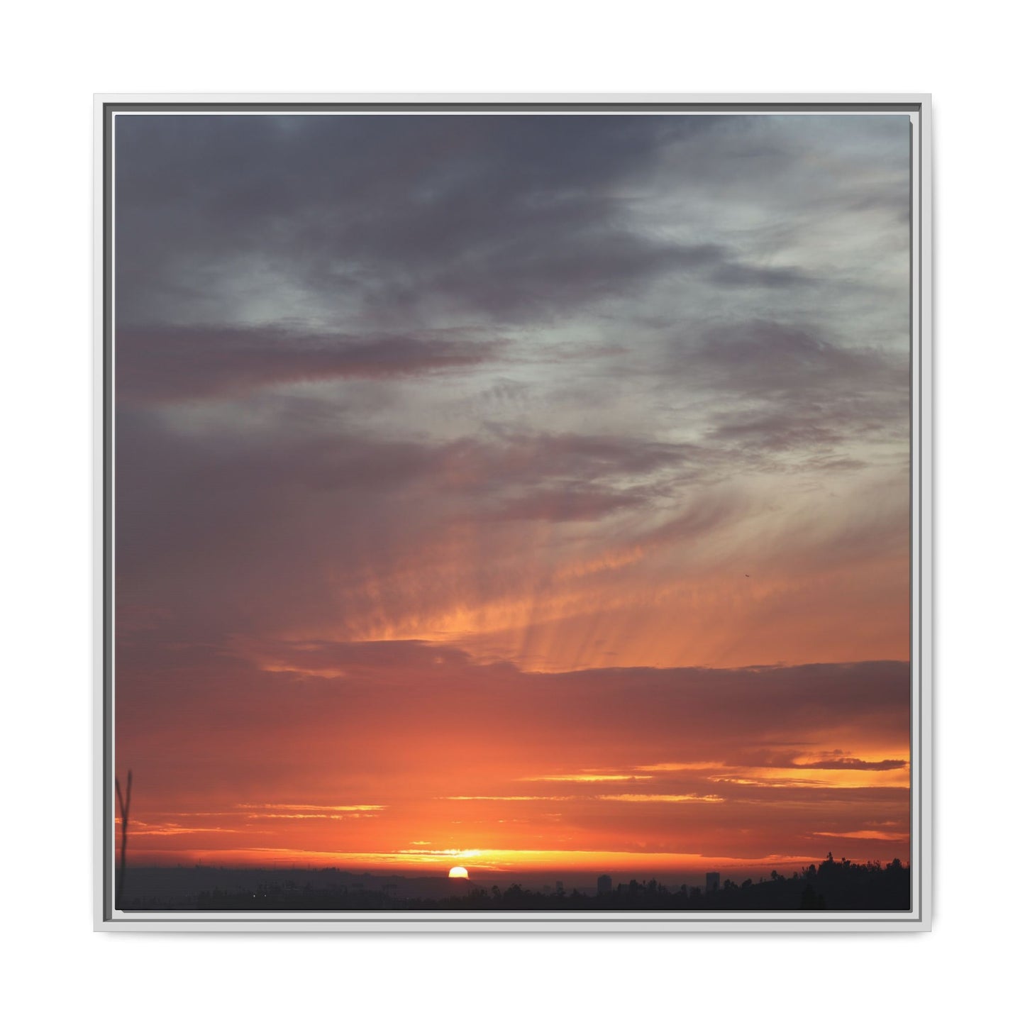 Fiery Horizon - Unique Stretched Canvas Wall Art - Art By Earth