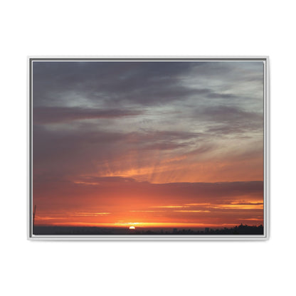 Fiery Horizon - Unique Stretched Canvas Wall Art - Art By Earth