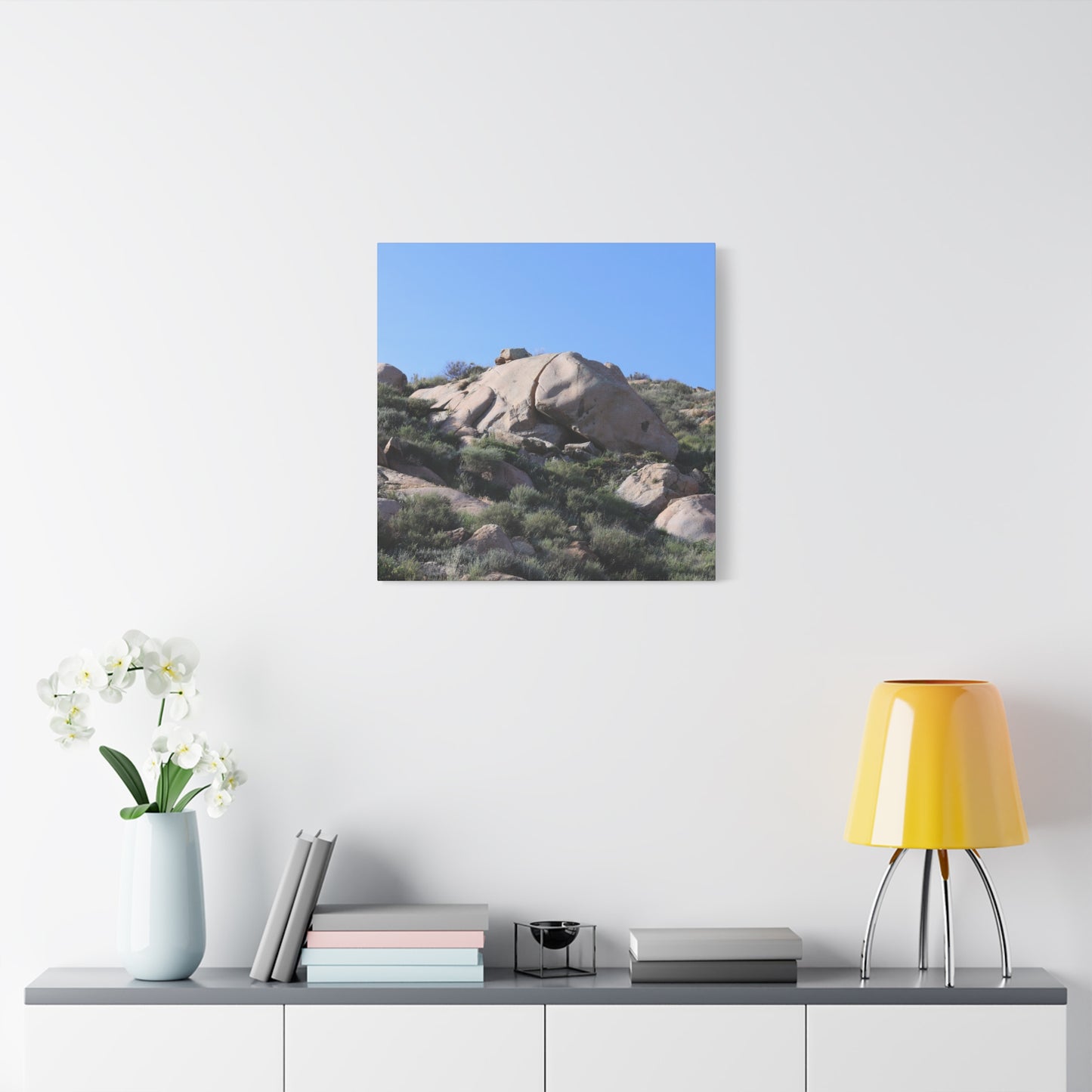 Ancient Rocks in Desert Landscape - Unique Frameless Canvas Wall Art - Art By Earth