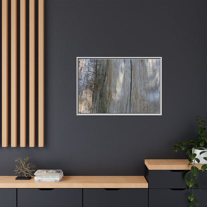 Cracked Timber Texture - Unique Stretched Canvas Wall Art
