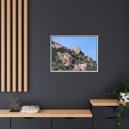 Ancient Boulders in Arid Landscape - Unique Stretched Canvas Wall Art - Art By Earth