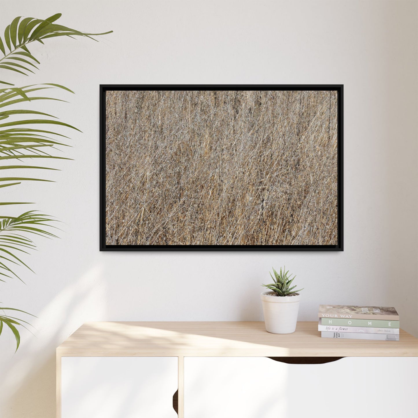 Dry Straw Symphony - Unique Stretched Canvas Wall Art - Art By Earth