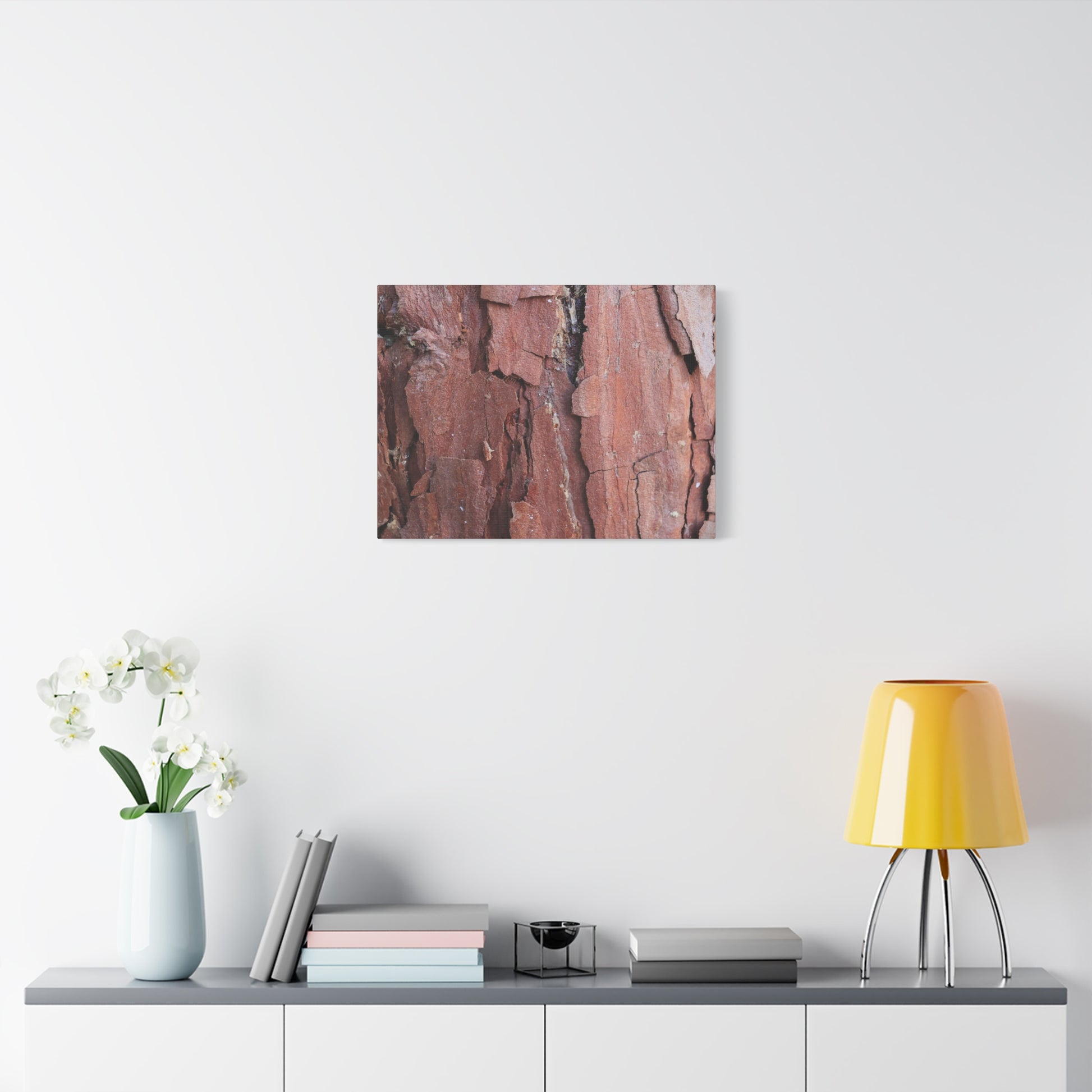 Crimson Fissures - Unique Frameless Canvas Wall Art - Art By Earth