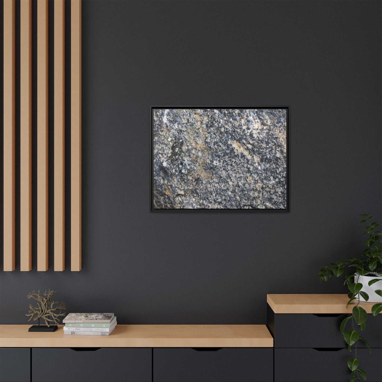 Crystalline Echoes - Unique Stretched Canvas Wall Art - Art By Earth