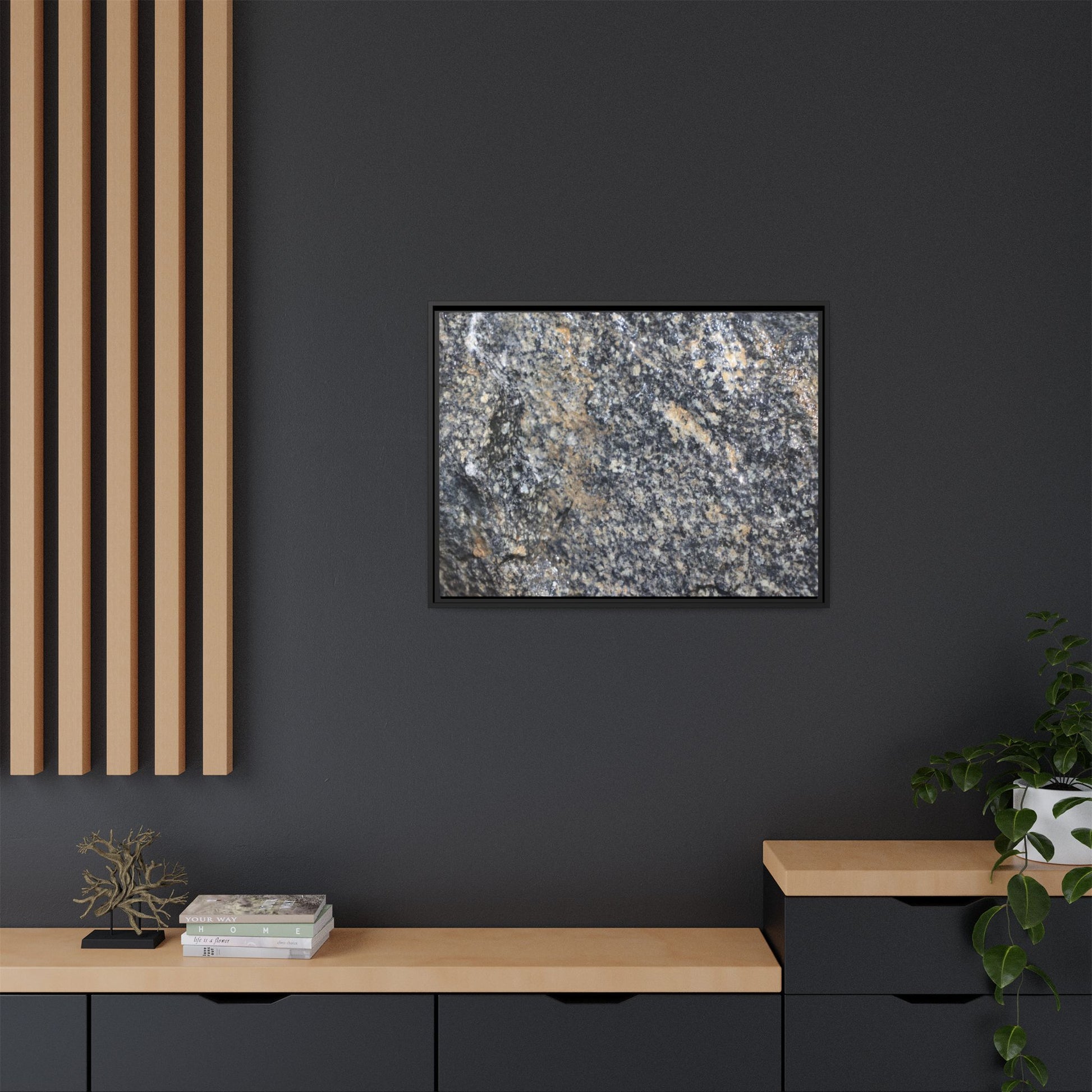 Crystalline Echoes - Unique Stretched Canvas Wall Art - Art By Earth