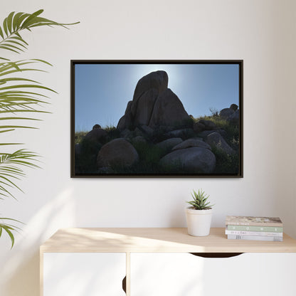 Boulder Silhouette - Unique Stretched Canvas Wall Art - Art By Earth