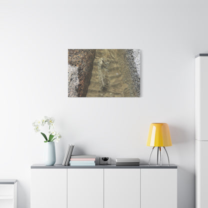 Weathered Concrete Gap - Unique Frameless Canvas Wall Art - Art By Earth