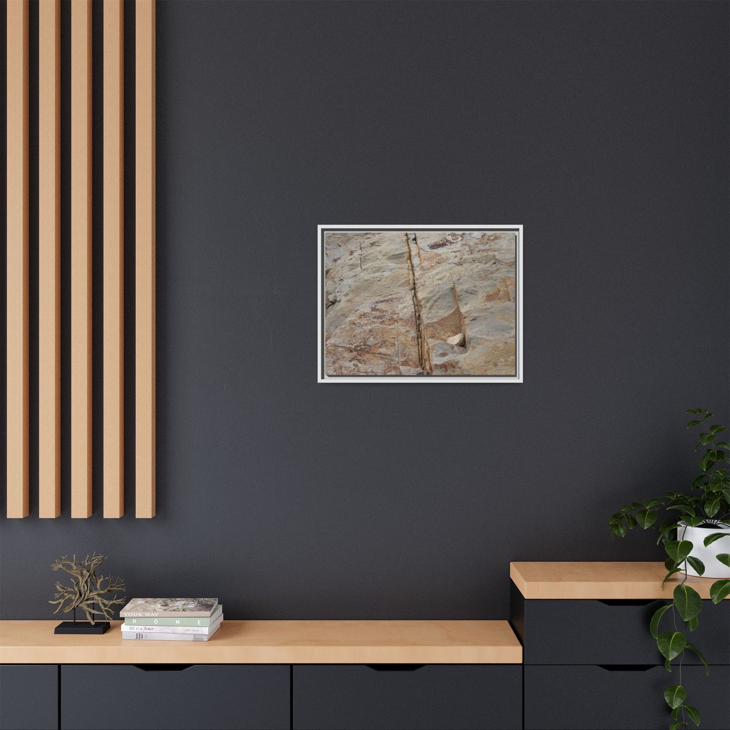Sedimentary Symphony - Unique Stretched Canvas Wall Art - Art By Earth