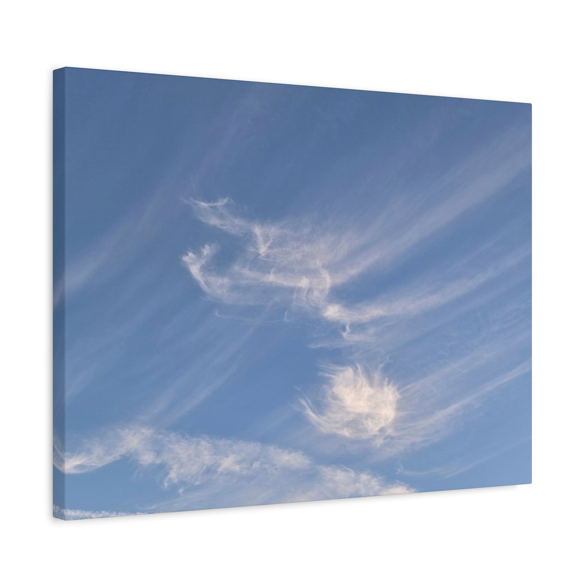 Wispy Whispers of Azure - Unique Frameless Canvas Wall Art - Art By Earth