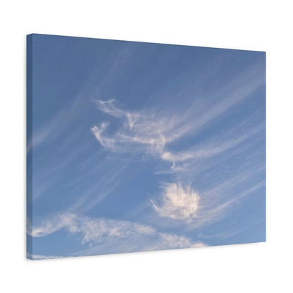 Wispy Whispers of Azure - Unique Frameless Canvas Wall Art - Art By Earth