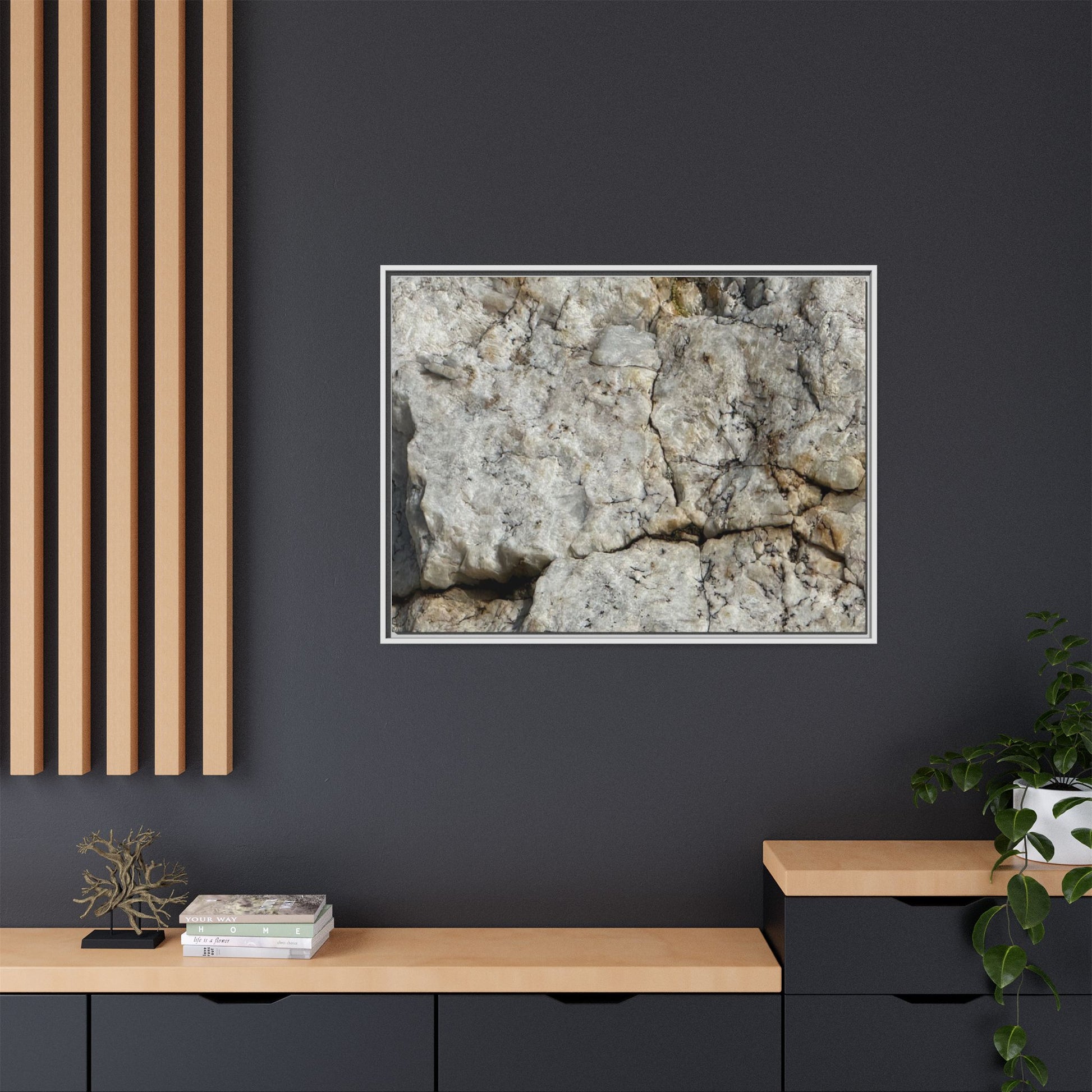 Weathered Limestone Formation - Unique Stretched Canvas Wall Art - Art By Earth