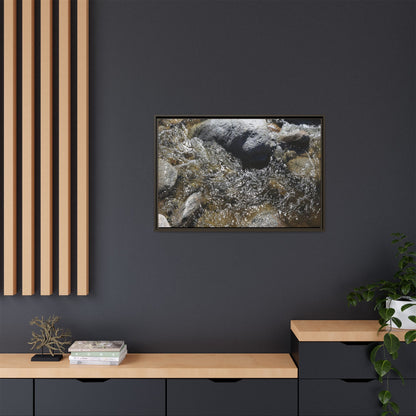 Water's Dance Over Stone - Unique Stretched Canvas Wall Art - Art By Earth