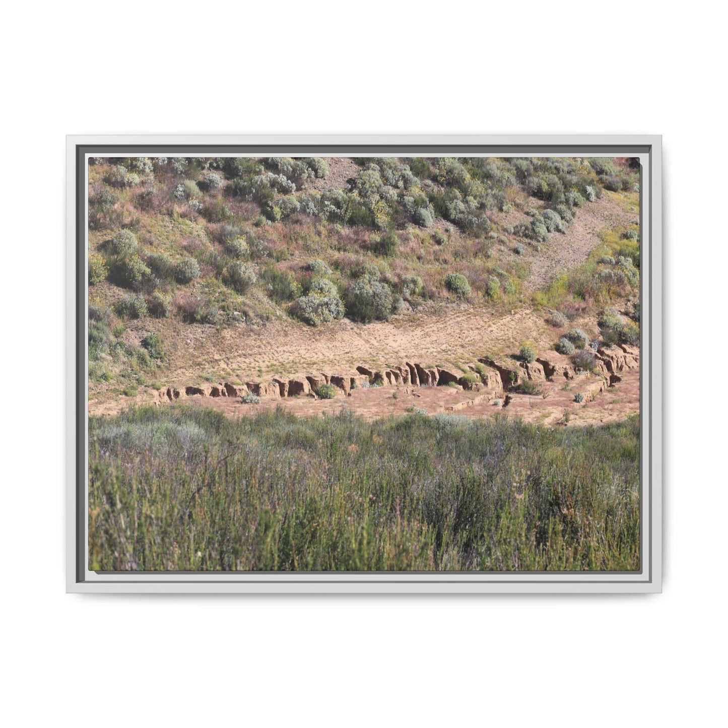 Ancient Dwellings in the Valley - Unique Stretched Canvas Wall Art - Art By Earth