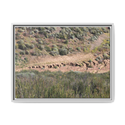 Ancient Dwellings in the Valley - Unique Stretched Canvas Wall Art - Art By Earth
