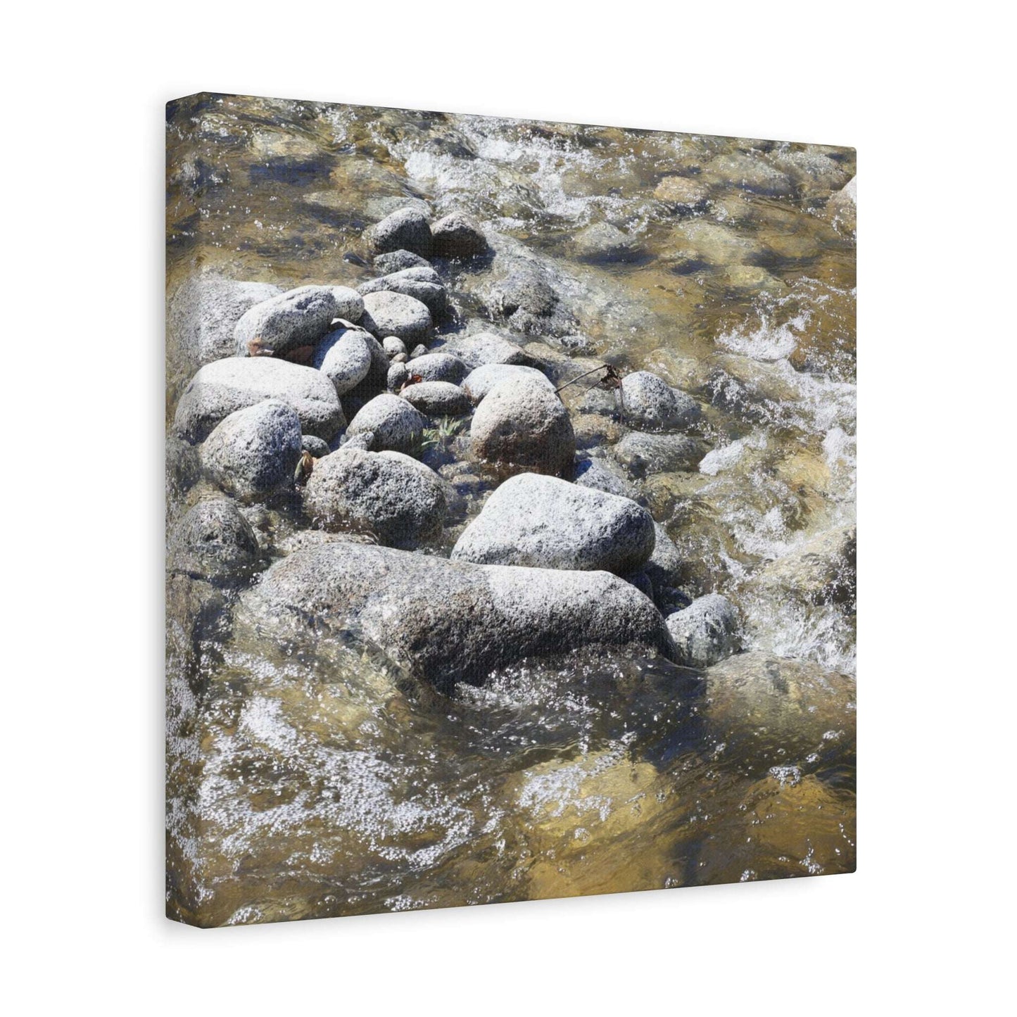 River Stones - Unique Frameless Canvas Wall Art - Art By Earth
