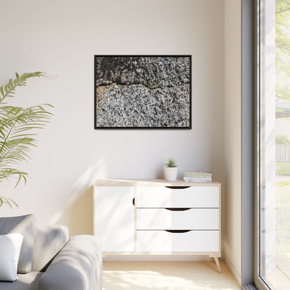 Weathered Stone Surface - Unique Stretched Canvas Wall Art