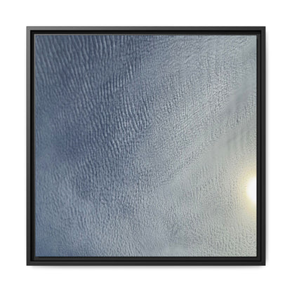 Undulating Whispers of Cerulean Stillness - Unique Stretched Canvas Wall Art - Art By Earth