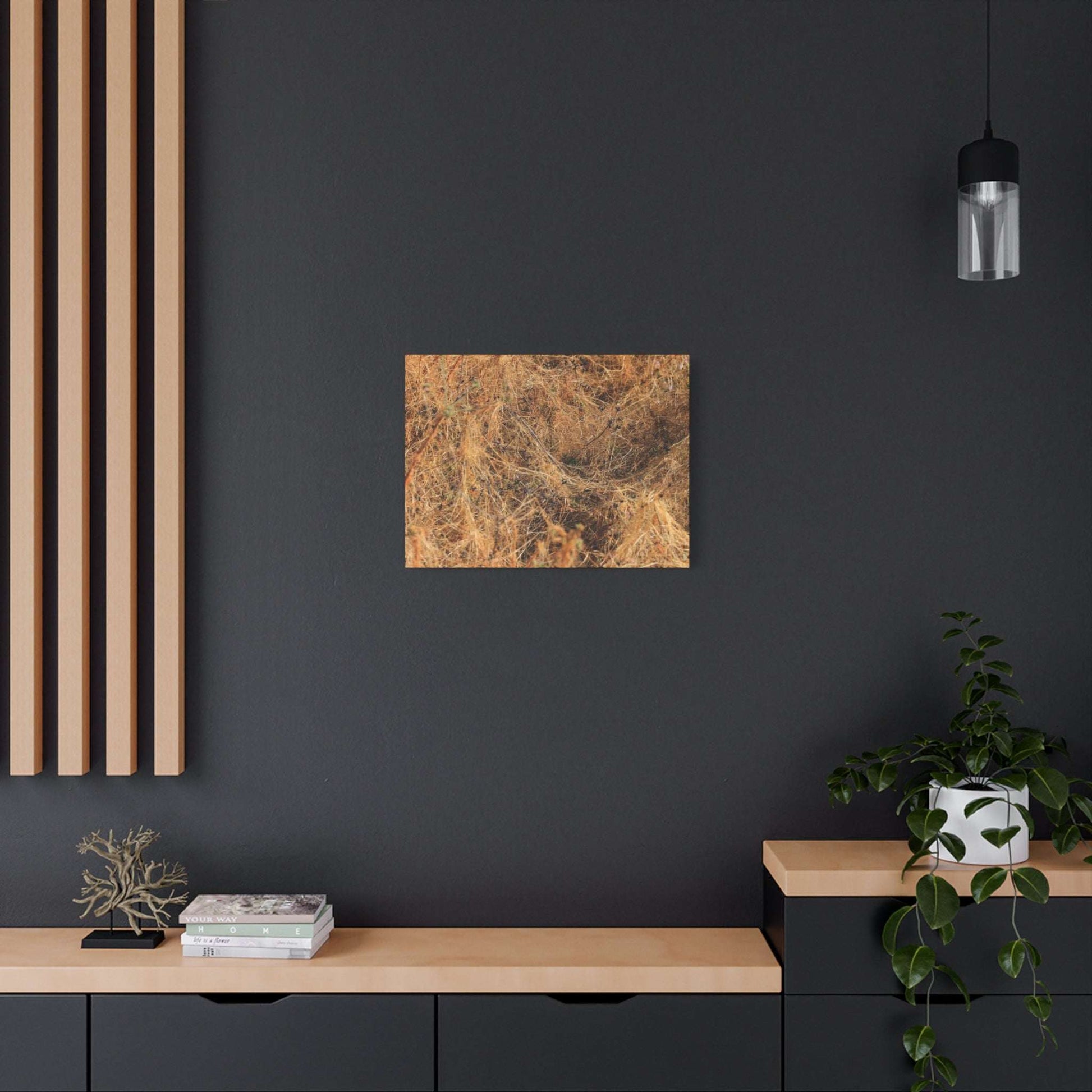 Dried Grasses - Unique Frameless Canvas Wall Art - Art By Earth