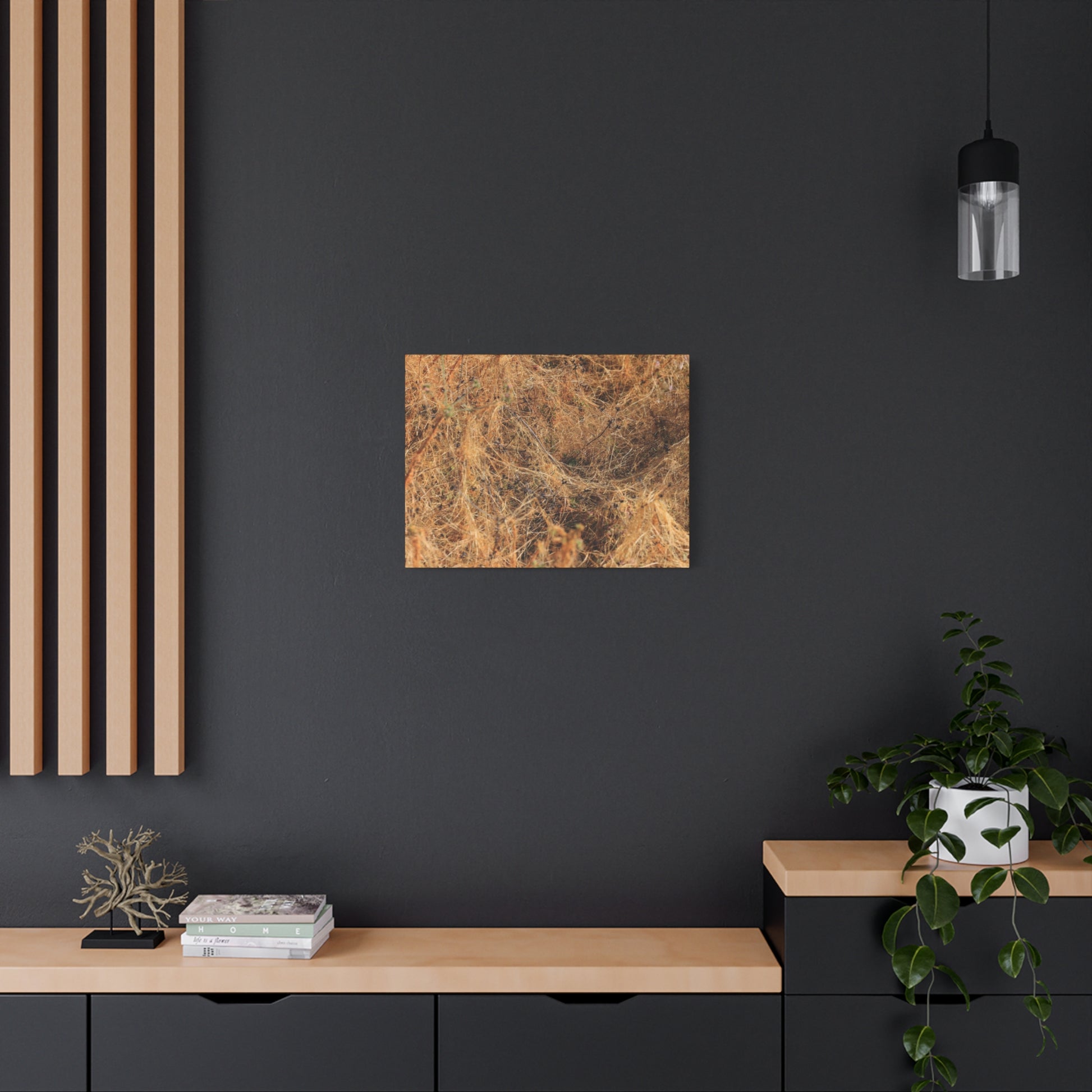 Dried Grasses - Unique Frameless Canvas Wall Art - Art By Earth