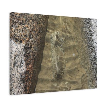 Weathered Concrete Gap - Unique Frameless Canvas Wall Art - Art By Earth