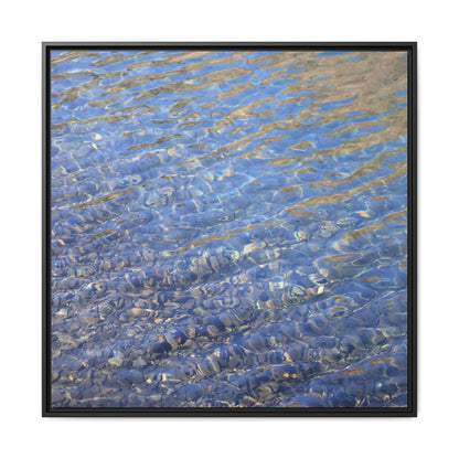 Aqua Fragments - Unique Stretched Canvas Wall Art