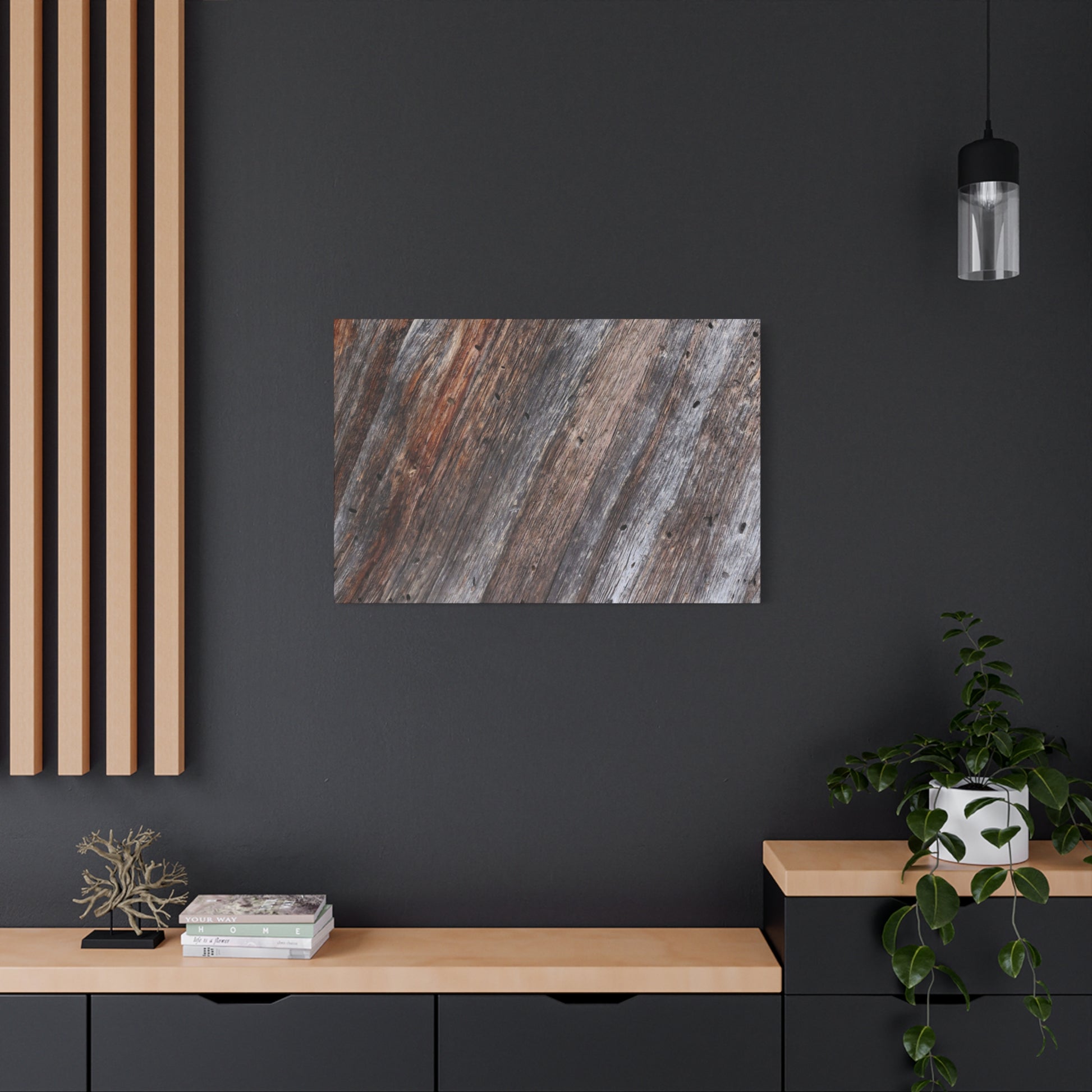 Aged Timber Surface - Unique Frameless Canvas Wall Art - Art By Earth