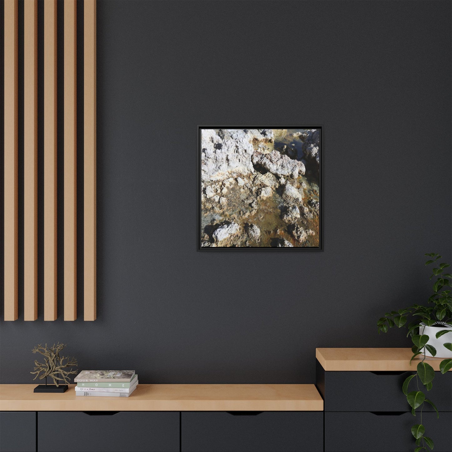 Strata of Silence - Unique Stretched Canvas Wall Art