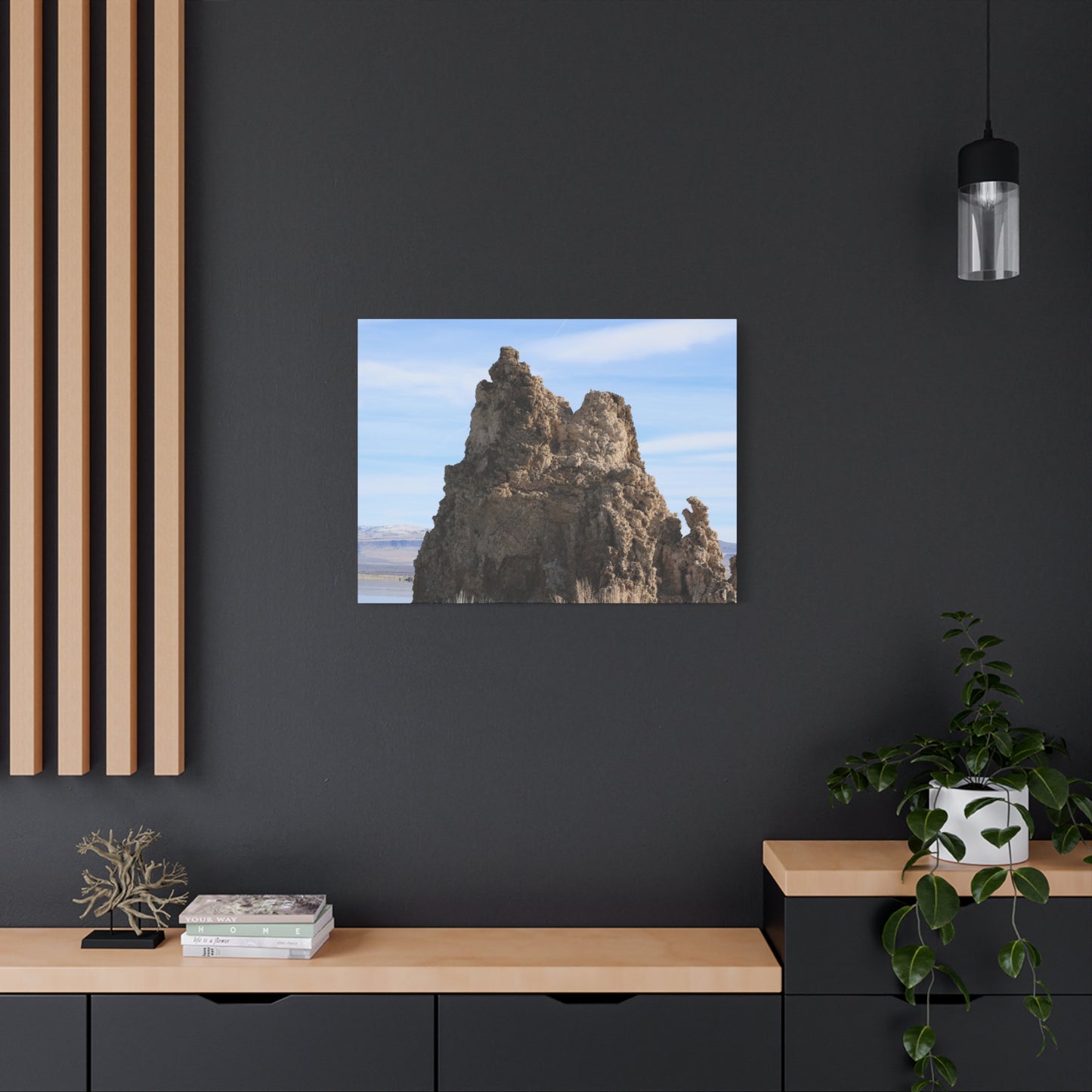 Mono Lake Monolith - Unique Frameless Canvas Wall Art