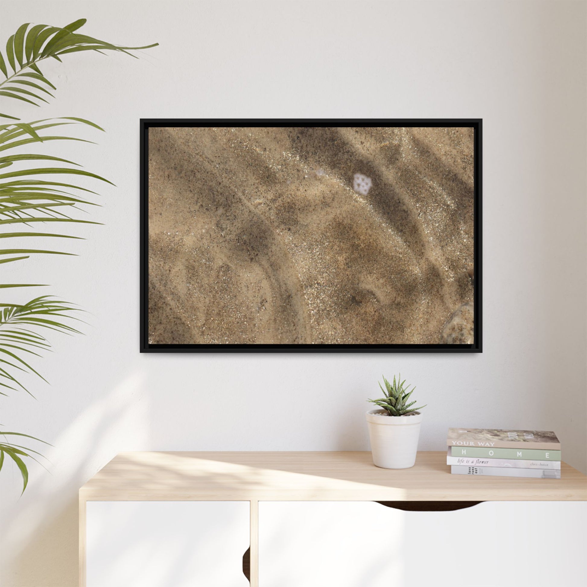 Underwater Sand Exploration - Unique Stretched Canvas Wall Art - Art By Earth