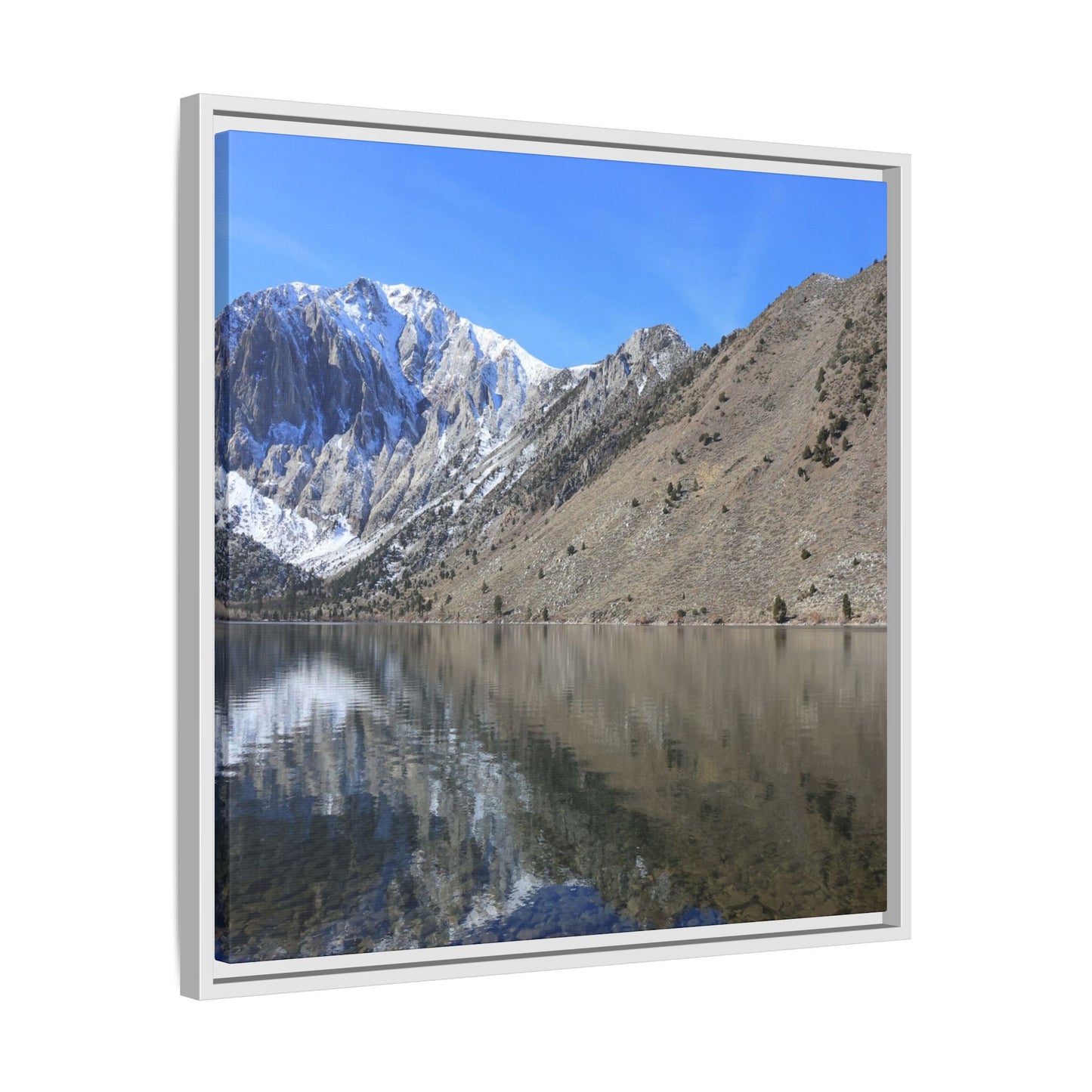 Mountain Mirror - Unique Stretched Canvas Wall Art