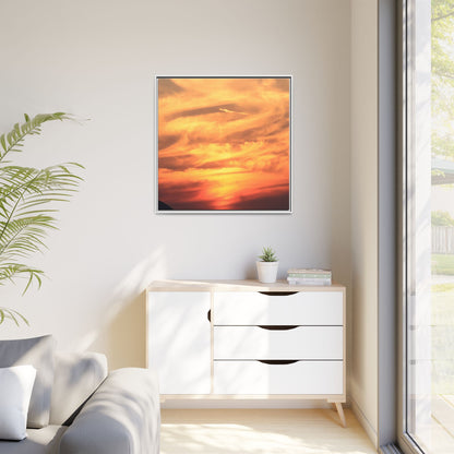 Burning Skies - Unique Stretched Canvas Wall Art - Art By Earth
