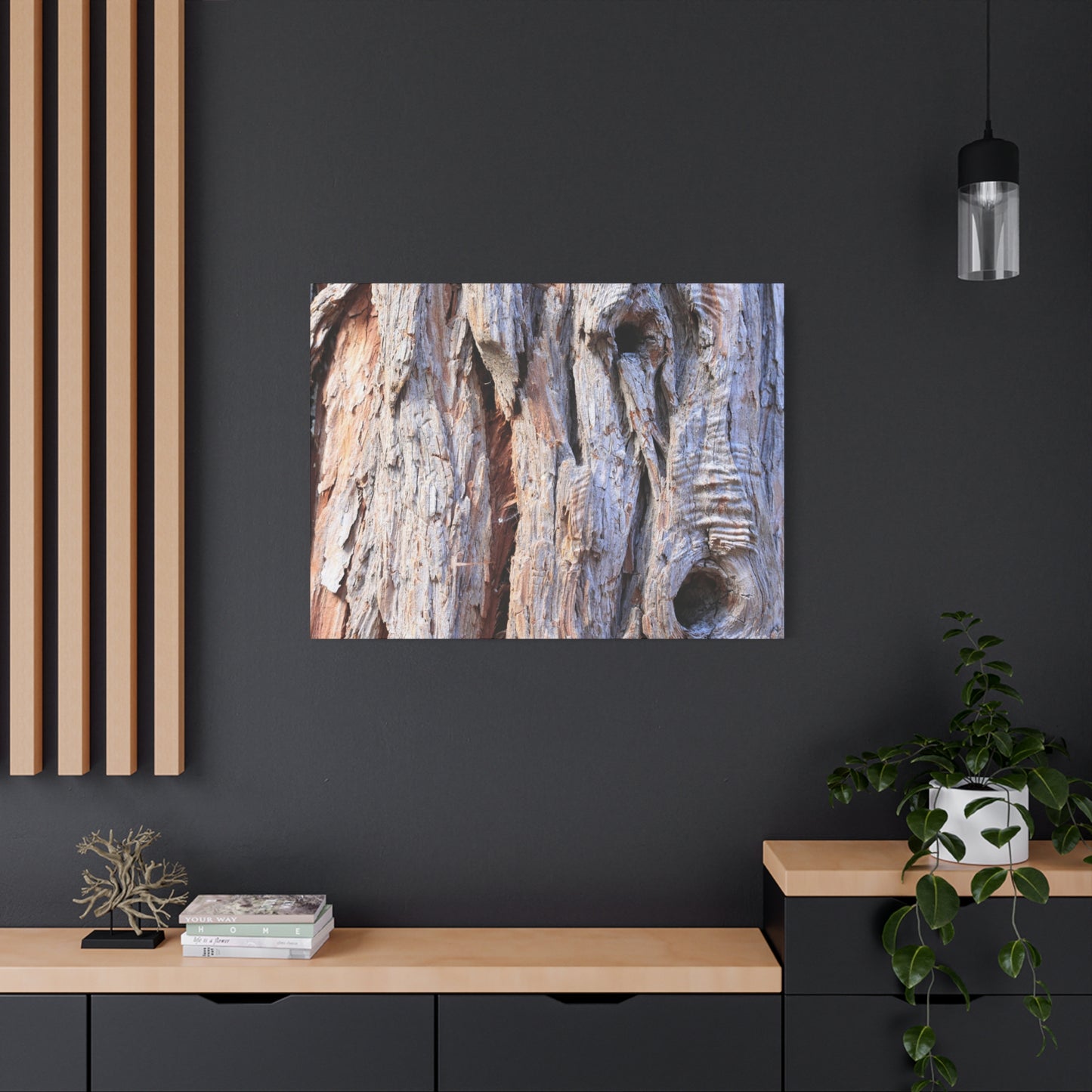 Aged Bark Surface - Unique Frameless Canvas Wall Art - Art By Earth